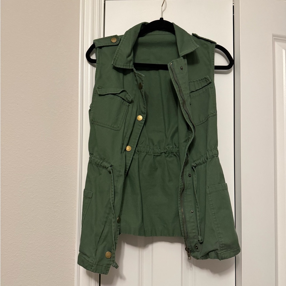 Allegra K Olive Green Vest